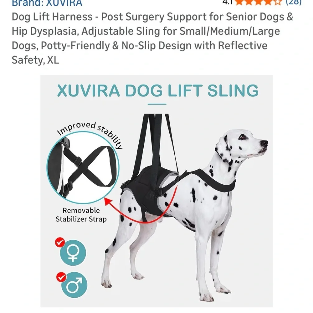 XUVIRA Black Dog Lift Harness